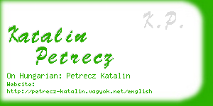 katalin petrecz business card